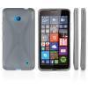 Silicone Case Back Cover for Nokia Lumia 640 Black and Clear (OEM)